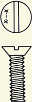 Slotted Flat Head Machine Screw - 100 Degree