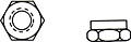 Self-Locking Hexagon Nuts - Thin Pattern